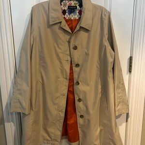 Vintage Lands' End Women's Beige Trench Coat